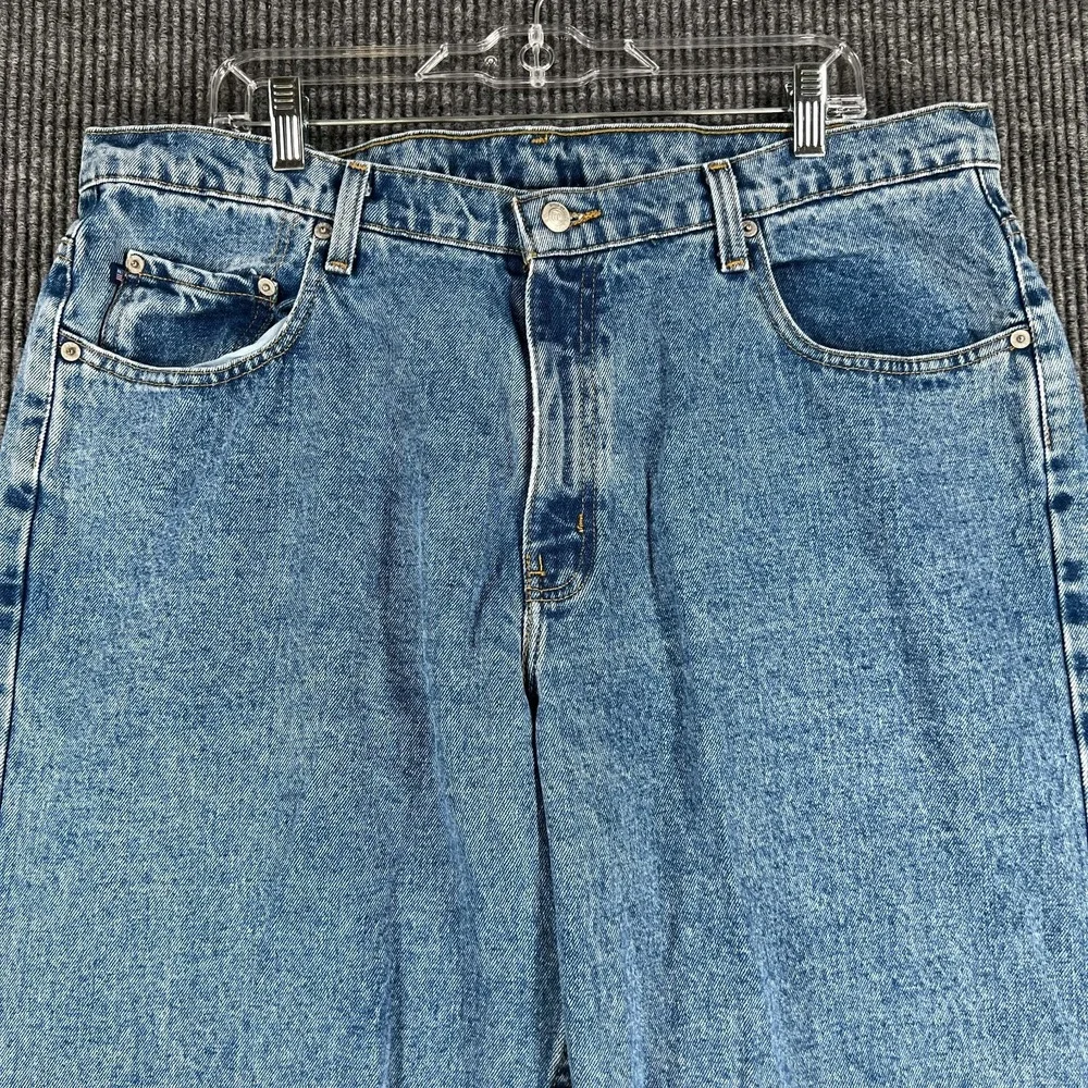 Vintage Polo Ralph Lauren Jeans Mens 38x30 Blue Denim Baggy Wide Leg Loose Fit